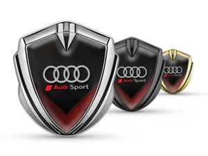 Audi 3d Emblema Badge Disegno Corse Lucido 3D